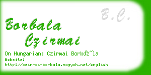 borbala czirmai business card